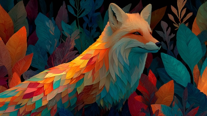 摄图网_603779676_色彩斑斓狐狸在茂密森林中(企业商用).jpg 摄图网_603779676_色彩斑斓狐狸在茂密森林中(企业商用).jpg