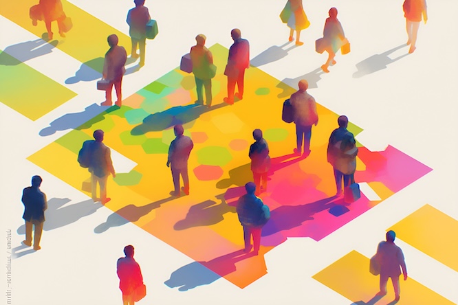 摄图网_603857070_彩色几何地面上的剪影人群（企业商用）.jpg