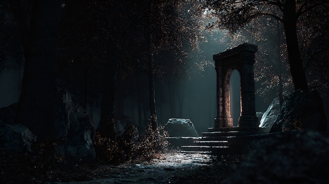 摄图网_603240752_幽暗森林中的古老石门(企业商用).jpg 摄图网_603240752_幽暗森林中的古老石门(企业商用).jpg