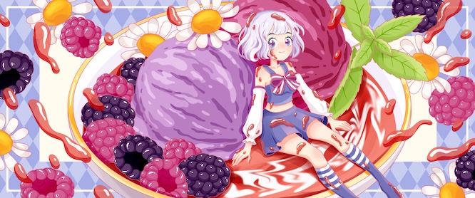 摄图网_402171166_夏日树莓冰淇淋女孩系列插画banner（企业商用）.jpg