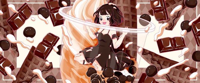 摄图网_402174085_夏日巧克力黑珍珠冰淇淋女孩系列插画banner（企业商用）.jpg