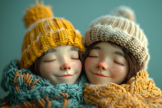 摄图网_601449031_两个戴着帽子的女孩（企业商用）.jpg