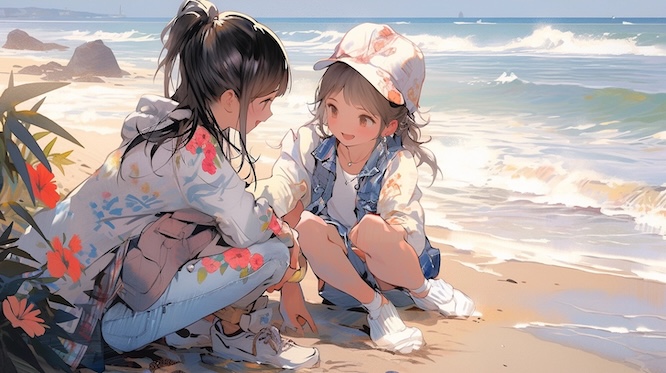 摄图网_600317113_海边玩耍的姐妹（企业商用）.jpg