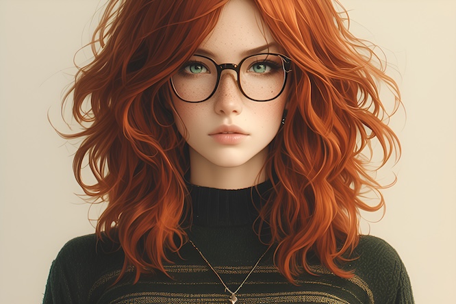 摄图网_601173964_眼镜女孩的唯美插画（企业商用）.jpg