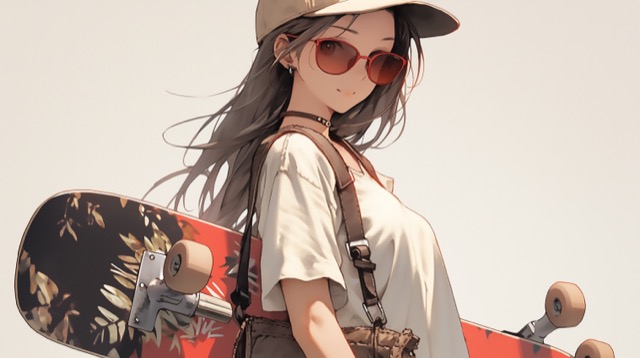 摄图网_402512839_酷帅女孩胳膊夹着滑板_(企业商用).jpg